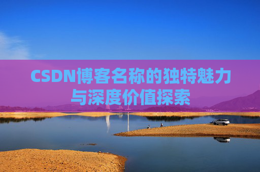 CSDN博客名称的独特魅力与深度价值探索